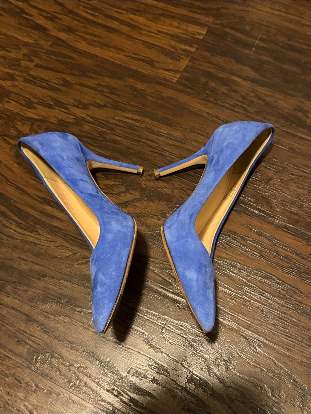 J. Crew Cobalt š Blue Suede Pointed Toe Pumps - Picture 5 of 8
